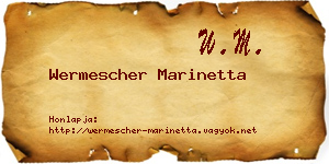 Wermescher Marinetta névjegykártya